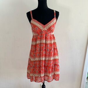 Mossimo Supply Co. Orange Floral Dress